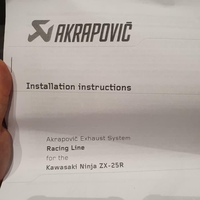 Knalpot Akrapovic Carbon Full system Kawasaki Zx25 Zx-25R Original