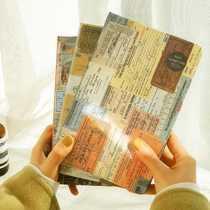 Notebook Aesthetic Retro Buku Diary Aesthetic Hardcover Buku Tulis Sekolah Buku Catatan Korea