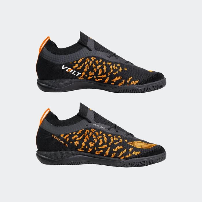 Concave Sepatu Futsal - Volt Black / Orange