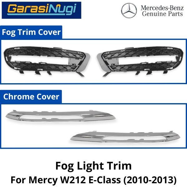 Fog Trim Old Mercedes W212 Avantgarde Bumper Strip Grille Chrome Cover E200