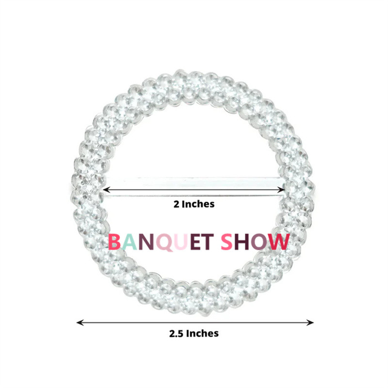 Round Buckle Fit For Chair Band Sash Bow Napkin Ring And Other Wedding Event Decoration