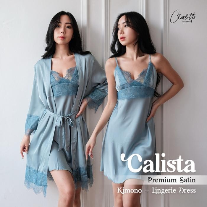 yrka- Charlotte - Calista Lingerie Set / Baju Dinas Lingerie Kimono / Set Seserahan