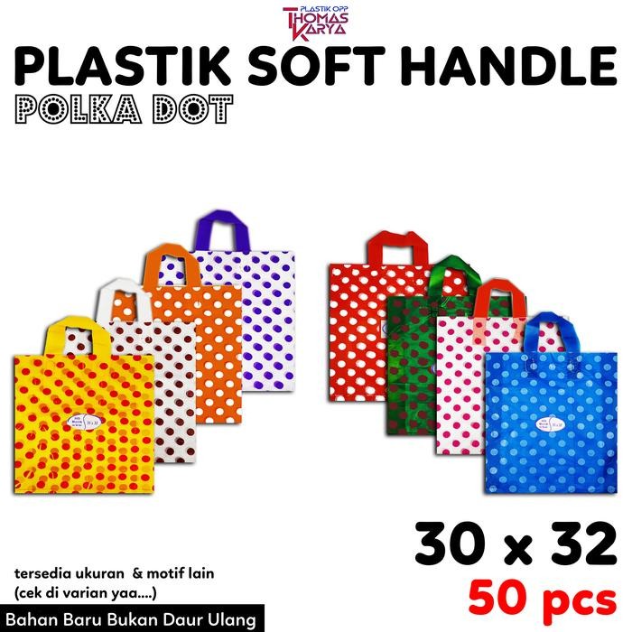 r05n- 30X32 Cm Kantong Hidangan (Polkadot) Tas Plastik Hajatan Syukuran
