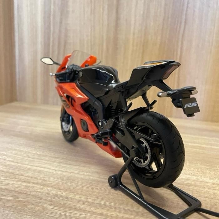 STOK TERBATAS  MINIATUR MOTOR YAMAHA R6 SKALA 1/12 BRAND WELLY TERJANGKAU
