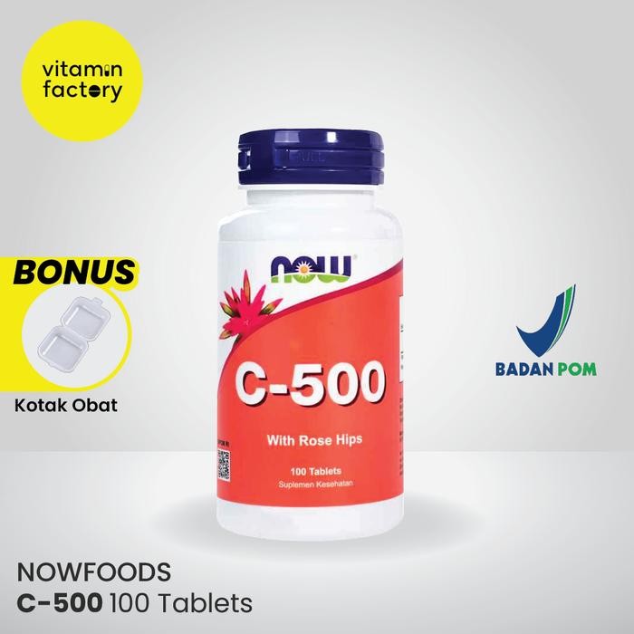 ORIGINAL Now Foods Vitamin C-500 - 100 Tablets Vitamin C500 Vitamin C 500 mg