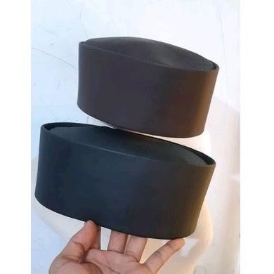 ASLI Peci Kopiah Kulit Asli Peci Songkok Warna Hitam Putih Cokelat Merah READY STOCK