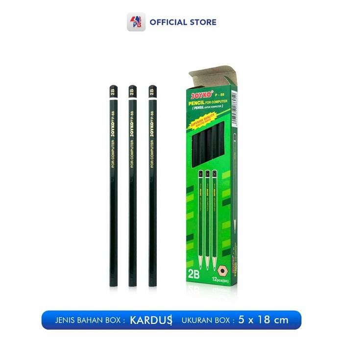 Pensil 2B Joyko 1 Pack Hijau Pensil For Computer P 88 ECER