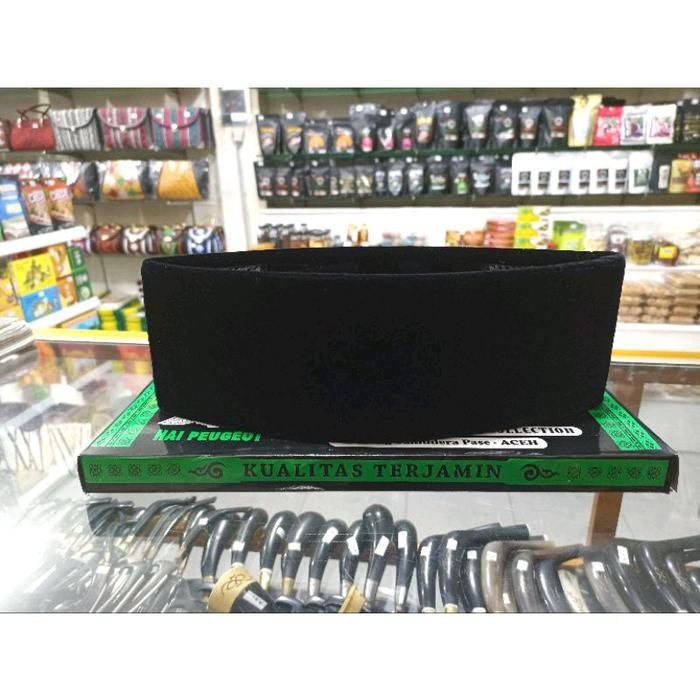 ASLI Peci hitam polos khas Aceh bahan beludru premium / Kopiah READY STOCK