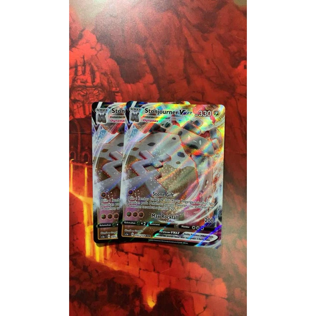 j225- Stonjourner Vmax Rrr Kartu Pokemon Indo Non English Tcg Rr Holo Foil