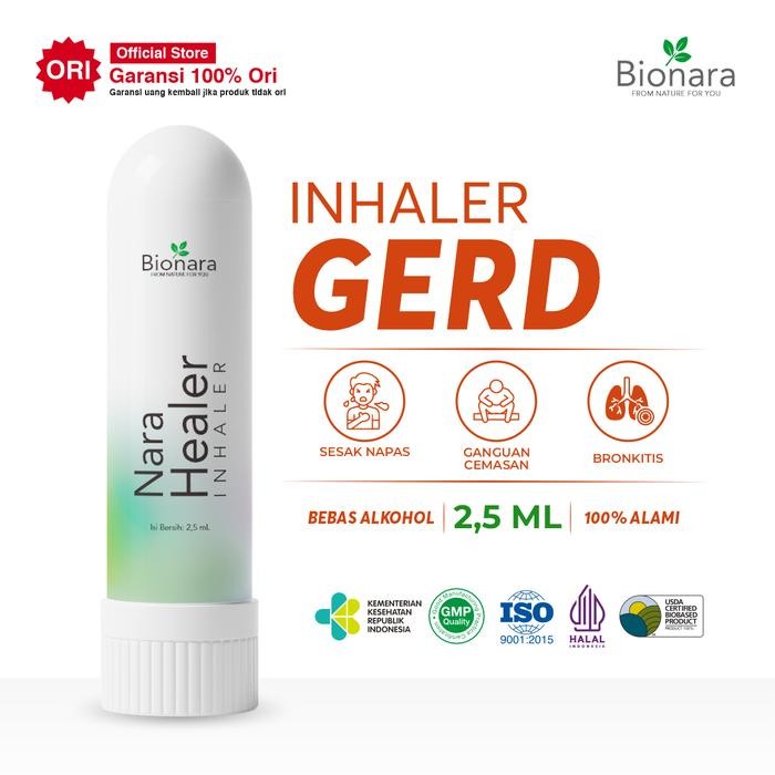 NARA HEALER Inhailer Aromaterapi Atasi Gerd Lambung inhaler minyak essential Inhaler Anxiety Herbal