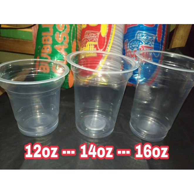 Gelas Plastik/Gelas Juice/BUBBLE /Gelas minum ukuran 14 oz