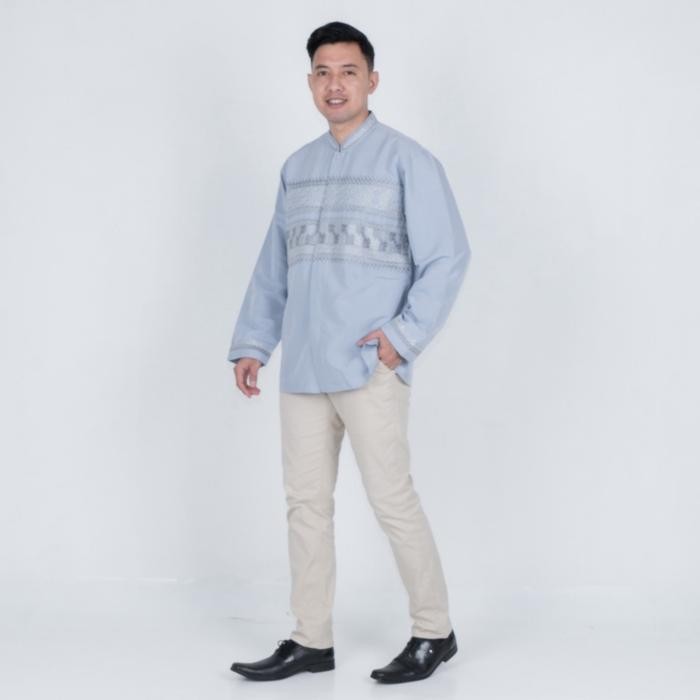 BRG BARU Benhill Taqwa Koko Bordir Pria Panjang Baby Blue 2428-2506-07-326