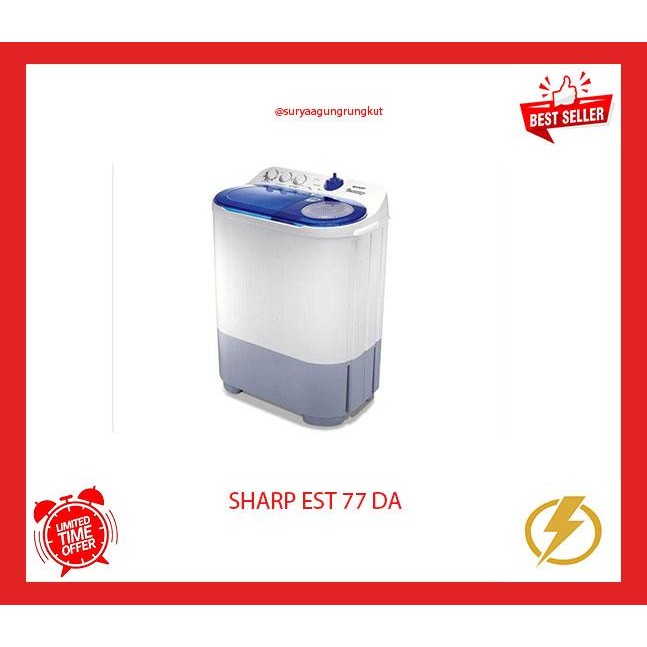MESIN CUCI 2 TABUNG SHARP - ES T77DA