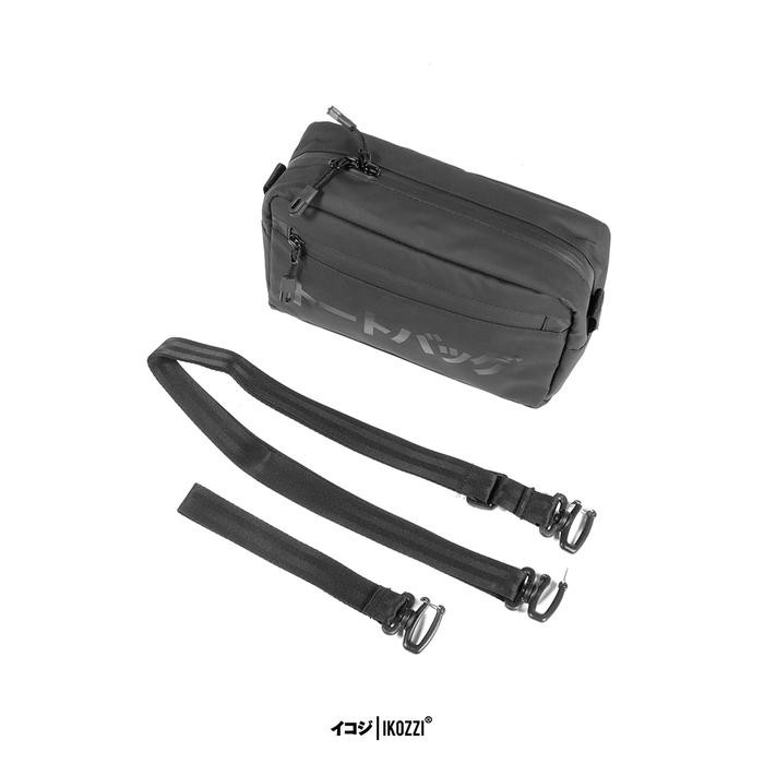 Ikozzi Tas Pria Comfy Handbag Pria Pouch Bag Cowok Tas Selempang & Genggam Clutch Bag Hitam