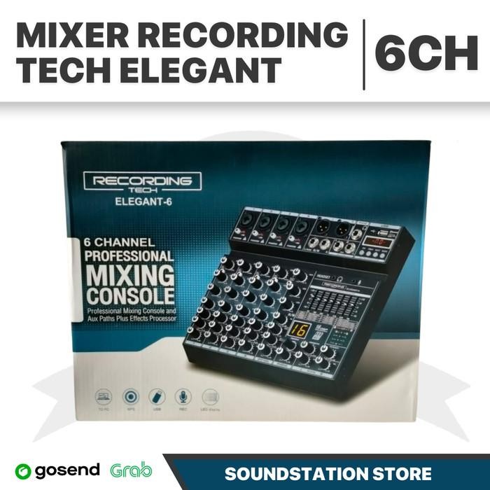 imjf- Mixer Recording Tech Elegant - Mixer 6 Channel Podcast Recording