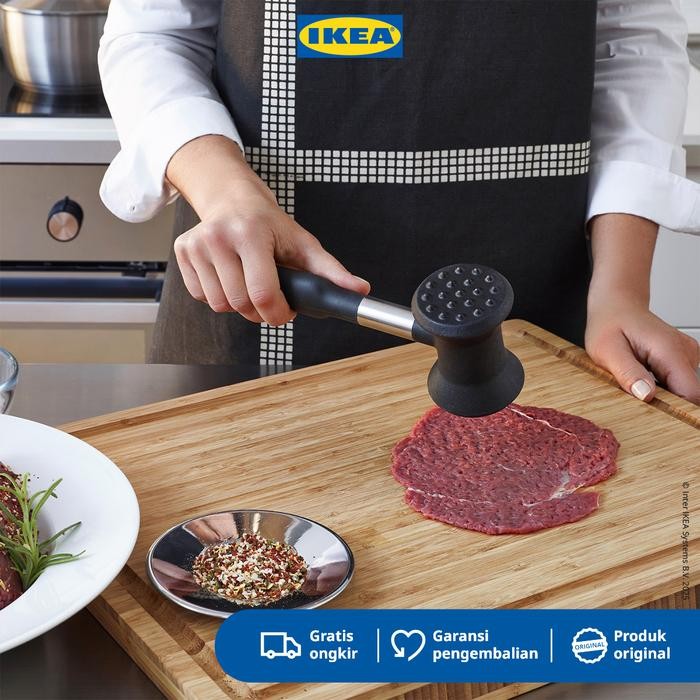 IKEA 365+ VARDEFULLO Pemukul Daging Hitam Plastik Ayam Gagang