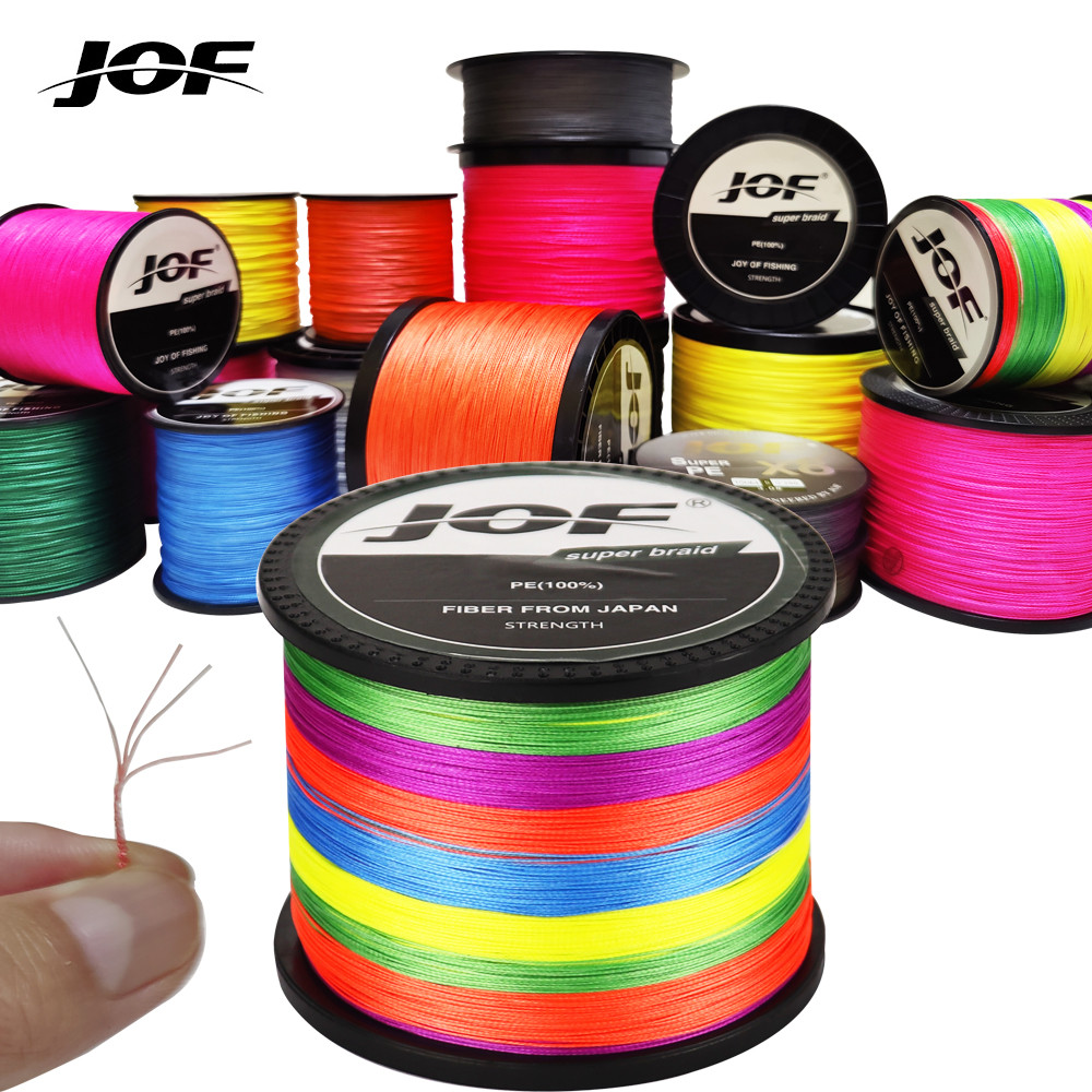 Jof Durable Fishing Line 4 Strands Pe Fishing Line 300M 500M 1000M Wear-Resistant Fishing Line,