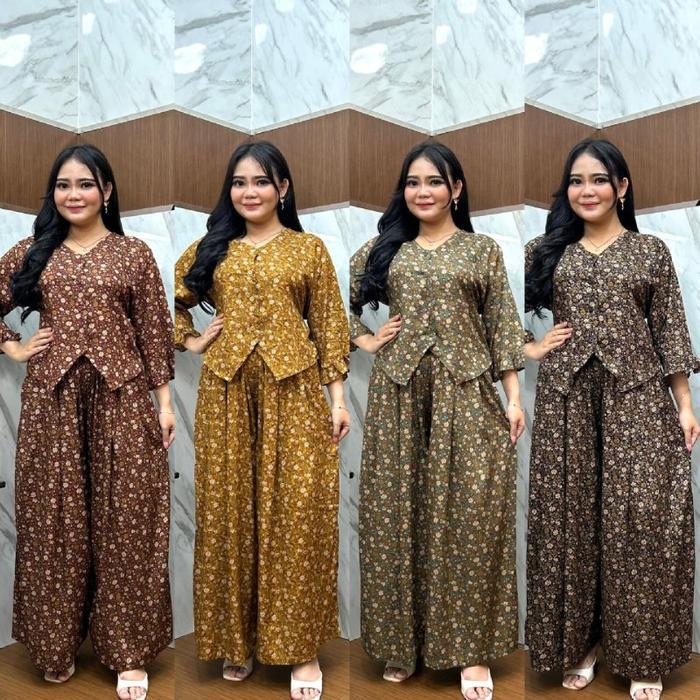 Set Andini - Setelan Wanita Kulot By Permata Colletion Pasti Promo