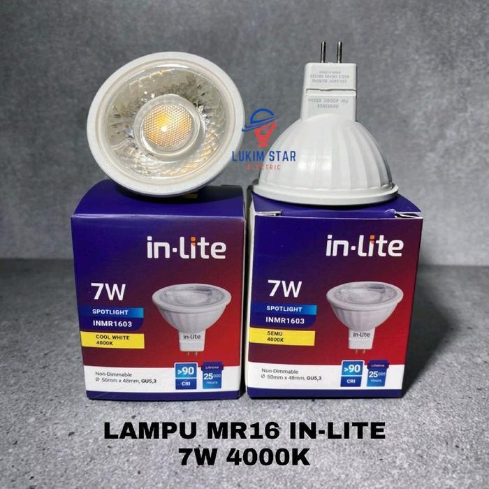 READY Terlaris Lampu MR16 Inlite 7w/7watt Led Sorot Spotlight MR16 7W 4000K INLITE Murah