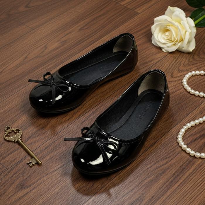Premium Sepatu Flat Shoes Anak Wanita Terbaru Dn. Dasi Kekinian Ready Size 31-40 Berkualitas Viral