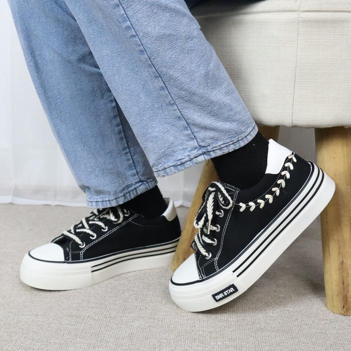 Sepatu GSI - 1289 Sepatu Kanvas Sneakers Wanita Cewek Kasual Karet Anti Slip Bahan Kanvas Sole Karet