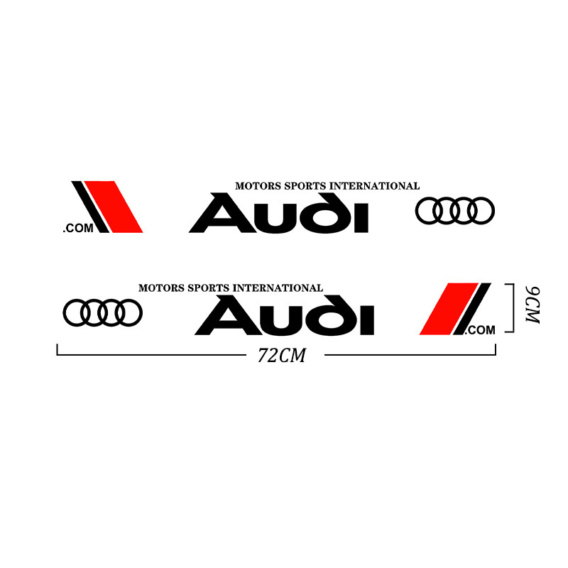 Audi Car Styling Door Side Sticker Waterproof PVC Body Window Decals Accessories For Audi A4 B6 B8
