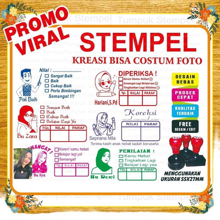 TERBARU (promo termurah) stempel reward untuk penilaian guru /Checked/motivasi anak Tinta stempel