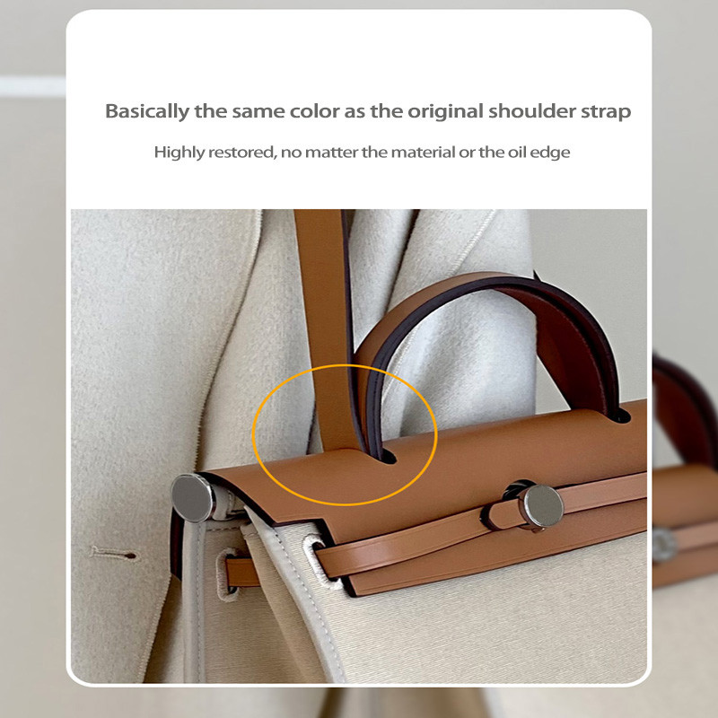 CRAZYSMITH 100% Genuine Leather Bag Strap For Hermes Herbag 31 Short Shoulder Straps 110CM Modified