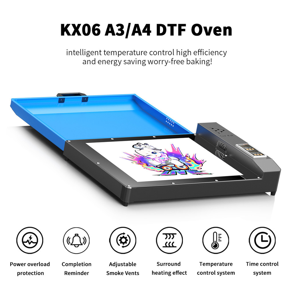New Upgrade A3+A4 DTF Oven Dryer with Temperature Control for Heat Transfer Printing DTF Power, DTF