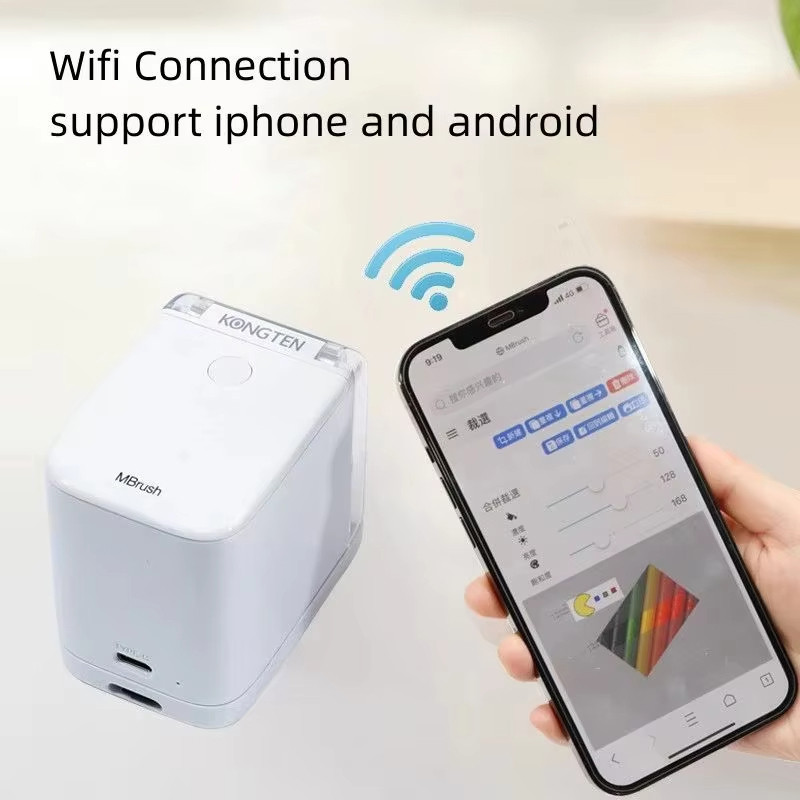 MBrush Mini Portable Handheld Inkjet Printer Black Color Printer Wireless BT Inkjet Printer For HD