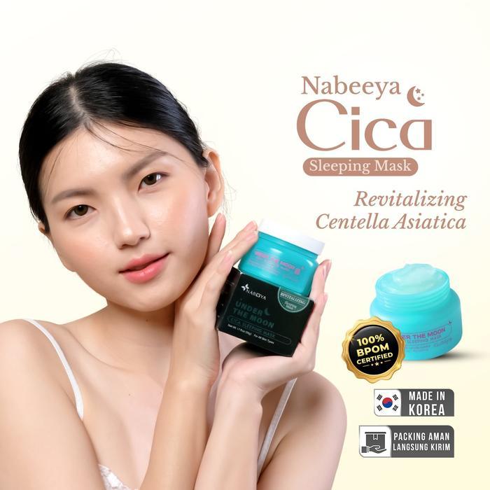 Masker Wajah Cream Cica Sleeping Mask Nabeeya Mengatasi Kulit Iritasi & Sensitif By Areumgloww