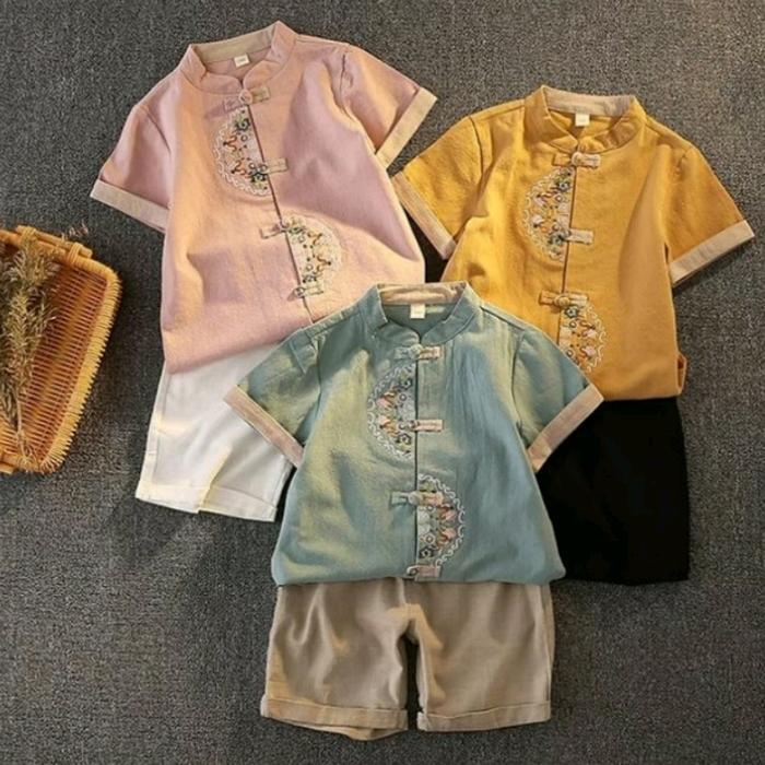 READY Terlaris cheongsam anak pakaian shanghai anak laki hanfu lebaran anak baju anak Promo Murah
