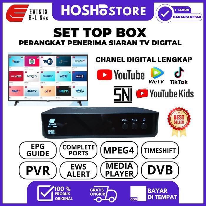 Premium Stb Tv Digital Dvb-T2 Full Hd 1080P Support Youtube, Wifi Dongle Garansi Resmi 1 Tahun