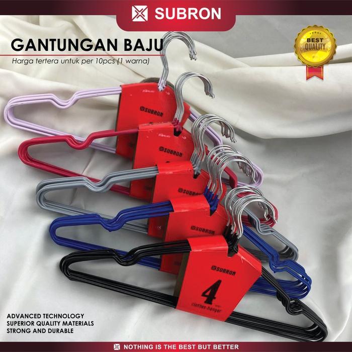 Promo Hanger Stainless Subron / Hanger Stainless Anti Karat / Hanger Tebal Warna / Gantungan Baju