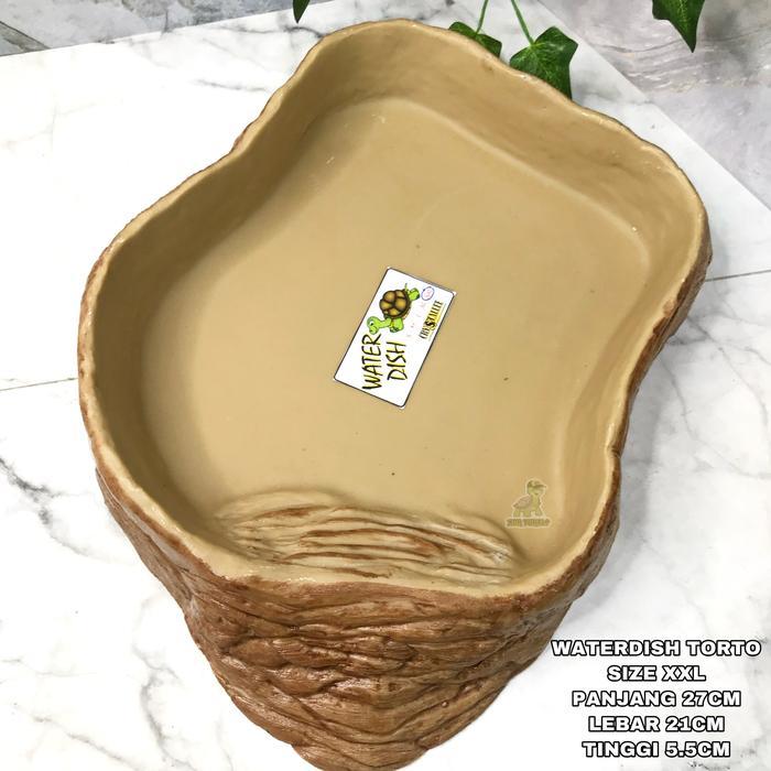 Water Dish Torto Jumbo Xxl Besar Kokoh Aldabra Sulcata Pardalis Kura