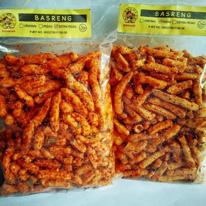 

BASRENG PEDAS DAUN JERUK 1KG - CAMILAN GORENG MAKANAN SNACK FOOD CEMILAN