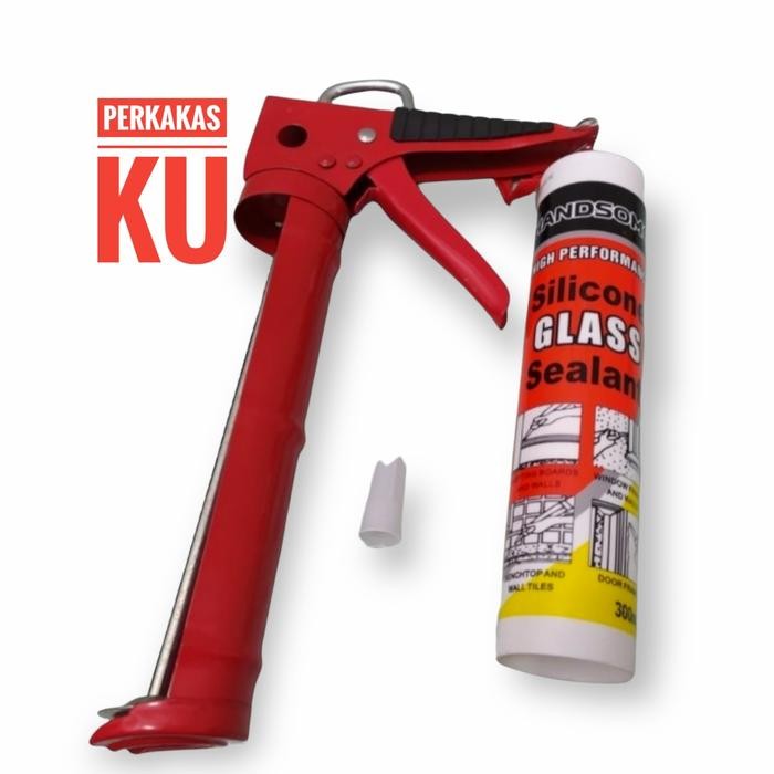 

[PAKET] TEMBAKAN LEM TEBAL HANDLE KARET+LEM KACA BOTOL HANDSOME CLEAR