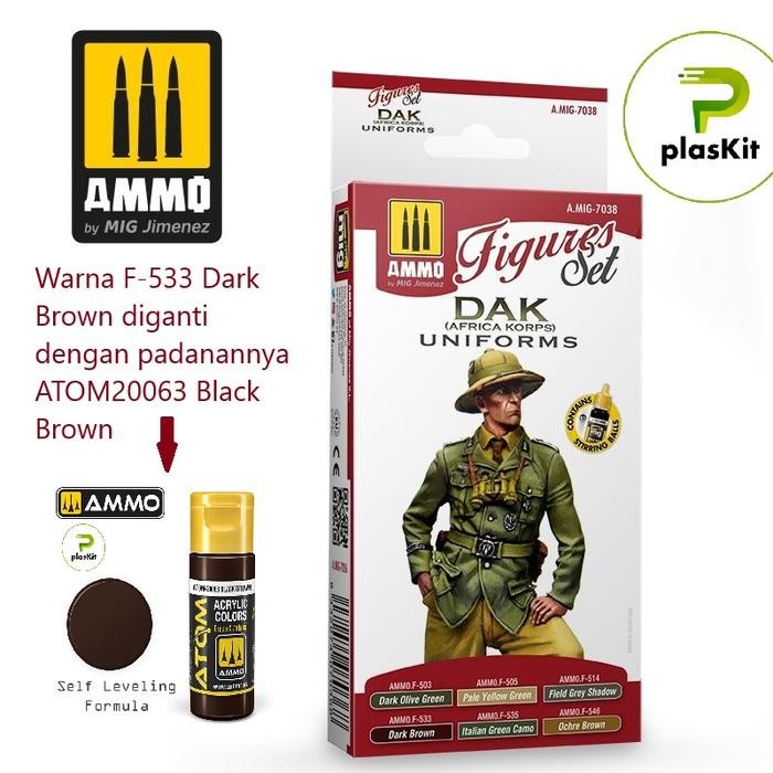 

Bisa Grab! Amig7038 : Dak Figures Colors Set (Isi 6 Btl @ 17Ml) - Ammo Acrylic Paint Set