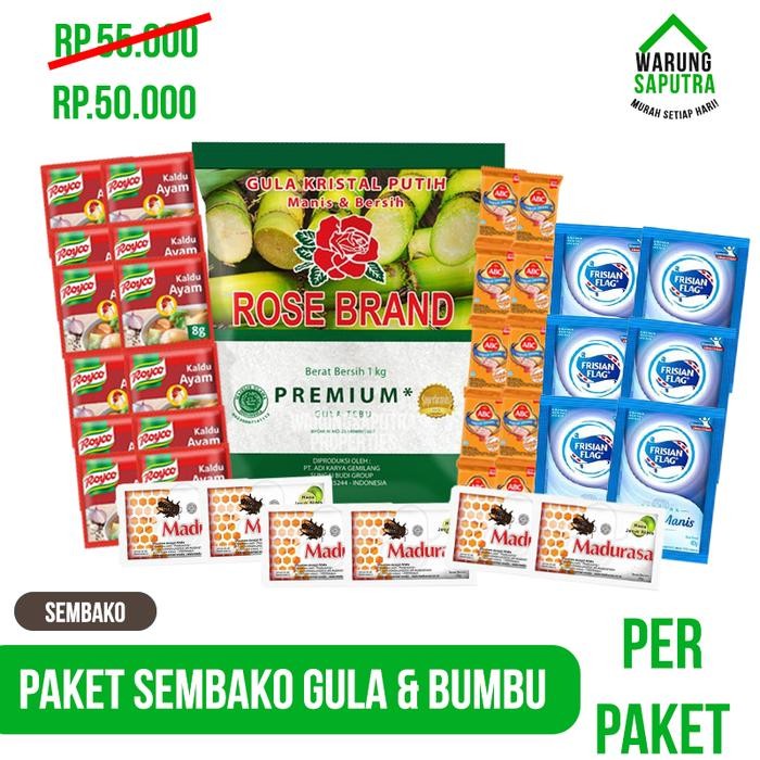 

Pilihan- Paket Sembako Gula Bumbu 2 - Gula 1 Kg + Royco 1 Rtg + Terasi 10 Pcs