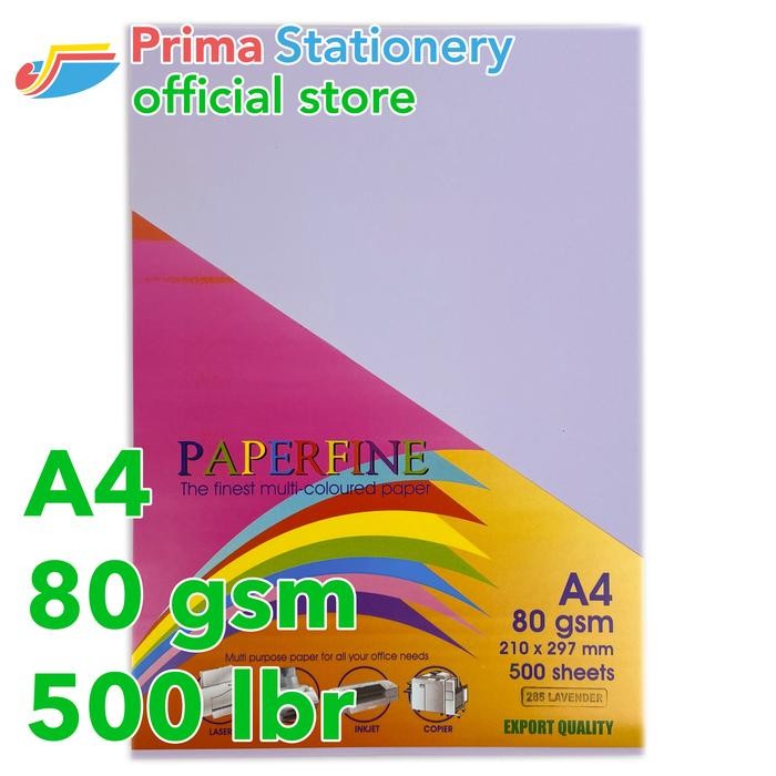

Pilihan- Paperfine Kertas Hvs Warna A4 It 185 Lavender Rim Isi 500 Lbr [Tc]