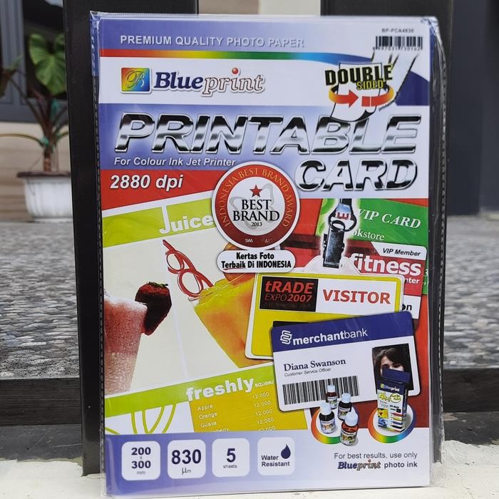 

PVC ID Card Blue Print isi 5 Lembar Free Bubble Wrap