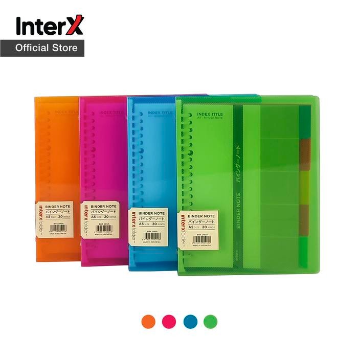 

InterX Folder Binder Note Elegance ( 20 Ring plastik) Buku Catatan Jurnal A5
