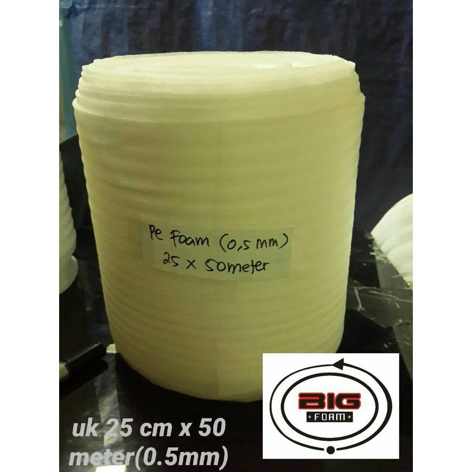 

FOAM PE 25 CM X 50 METER ( 0,5MM )