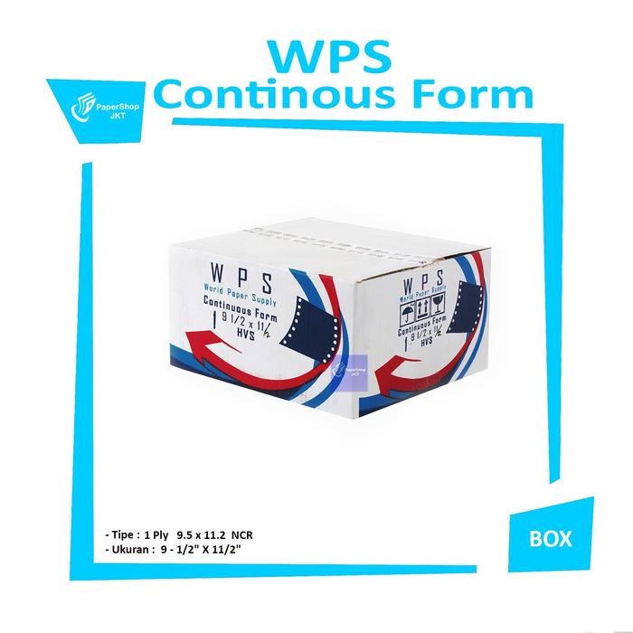 

WPS Continous Form 91/2 x 11/2 ( K1/2 ) Hvs