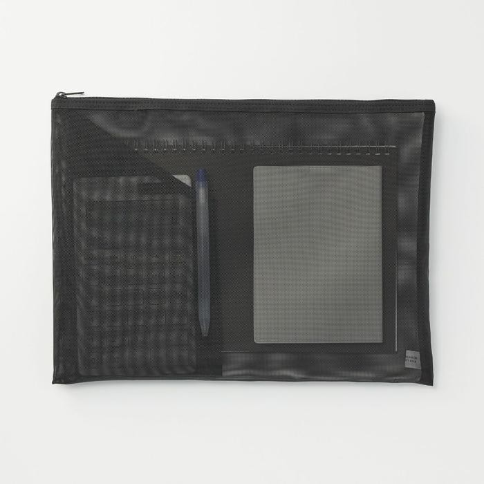 

MUJI - NYLON MESH PEN CASE WITH POCKE TEMPAT PENSIL