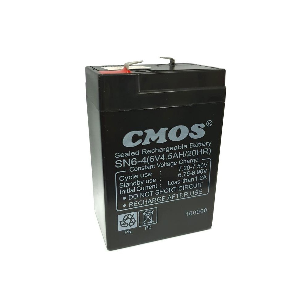 Batery Aki Emergency Lamp 6V Baterai Lampu Emergency Cmos Sn6-4