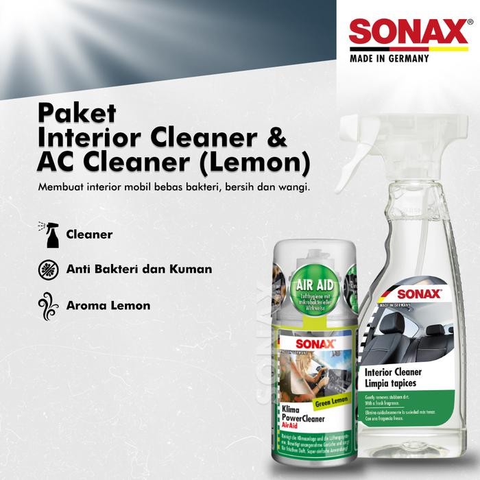 TERLARIS Paket Sonax Interior AC Cleaner & Interior Cleaner, Pengharum Mobil READY STOCK
