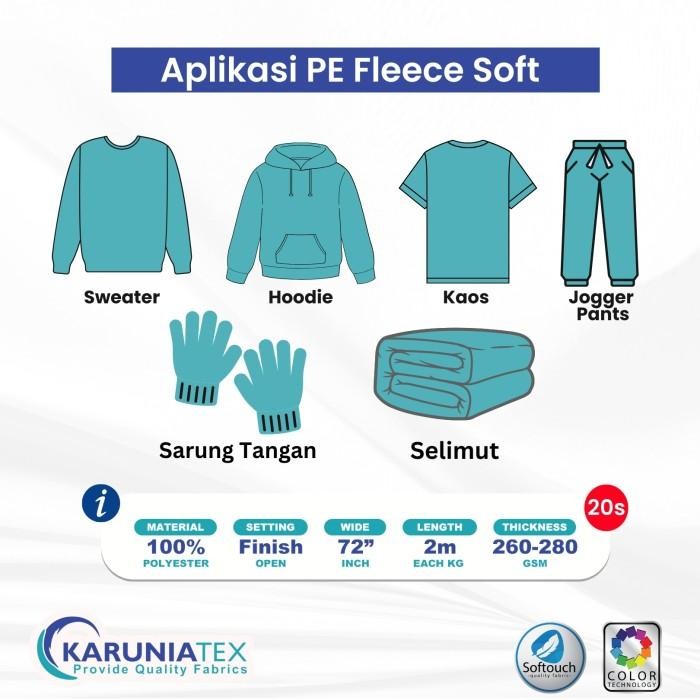 

BAHAN FLEECE PE SOFT 20S 0,5 KG ABU MUDA KARUNIA TEXTILE KODE 392