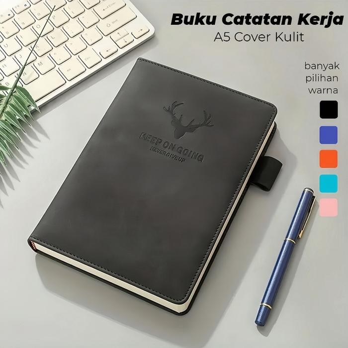 

New Buku Catatan A5 Tebal 100 Halaman Jurnal Harian Cover Kulit untuk Bisnis, Kantor, dan Kuliah