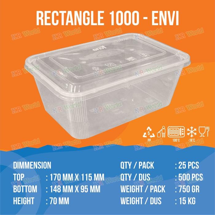 

(PER DUS) THINWALL RECTANGLE 1000 ML
